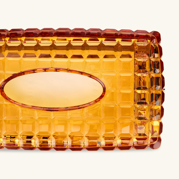 mario cioni   c amber tissue box orange