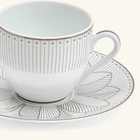 christofle malmaison imp riale coffee cup saucer white set of 2