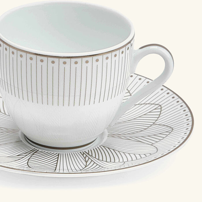 christofle malmaison imp riale coffee cup saucer white set of 2
