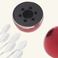christofle exclusive mood espresso 6 piece red limited edition