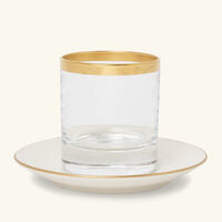 villari dressage ice cream cup   saucer clear