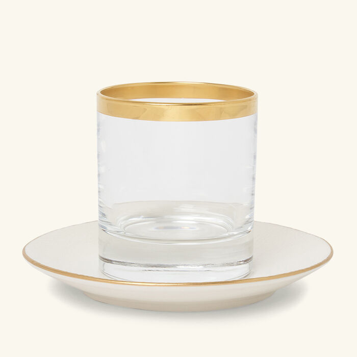 villari dressage ice cream cup   saucer clear