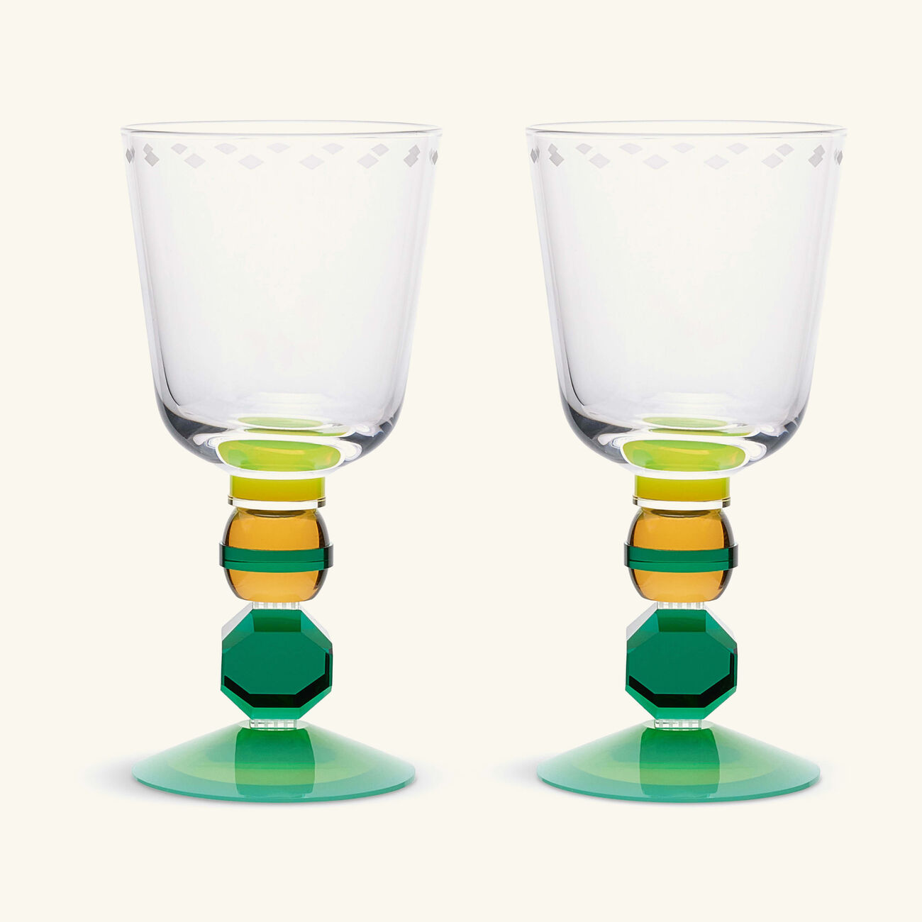 reflections copenhagen mayfair drinking glass green set of 2