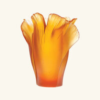 Ginkgo Vase Medium Yellow daum ginkgo vase medium yellow
