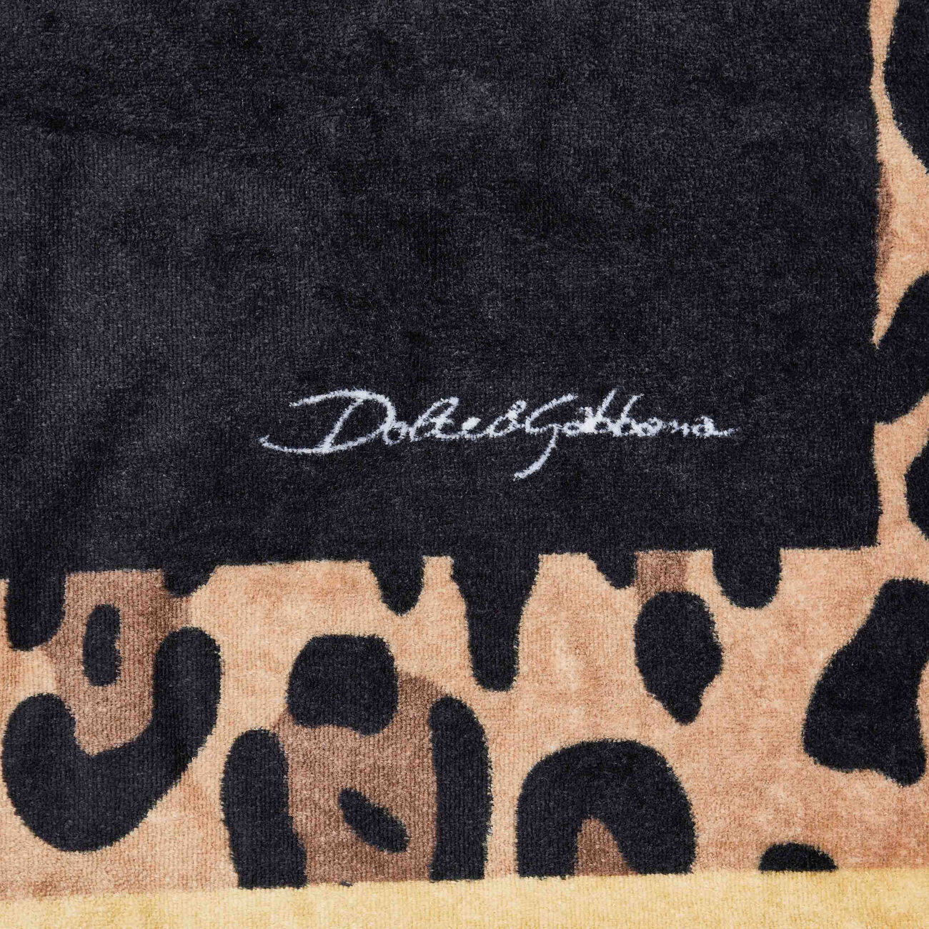 dolce gabbana casa leopard beach towel brown