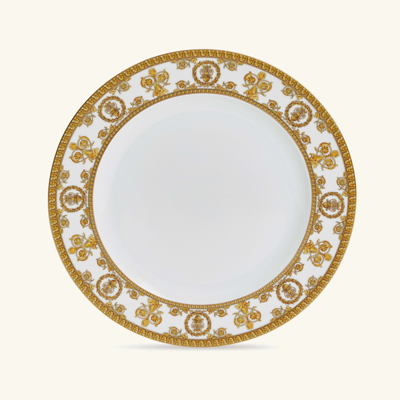 versace i love baroque plate round white 22cm