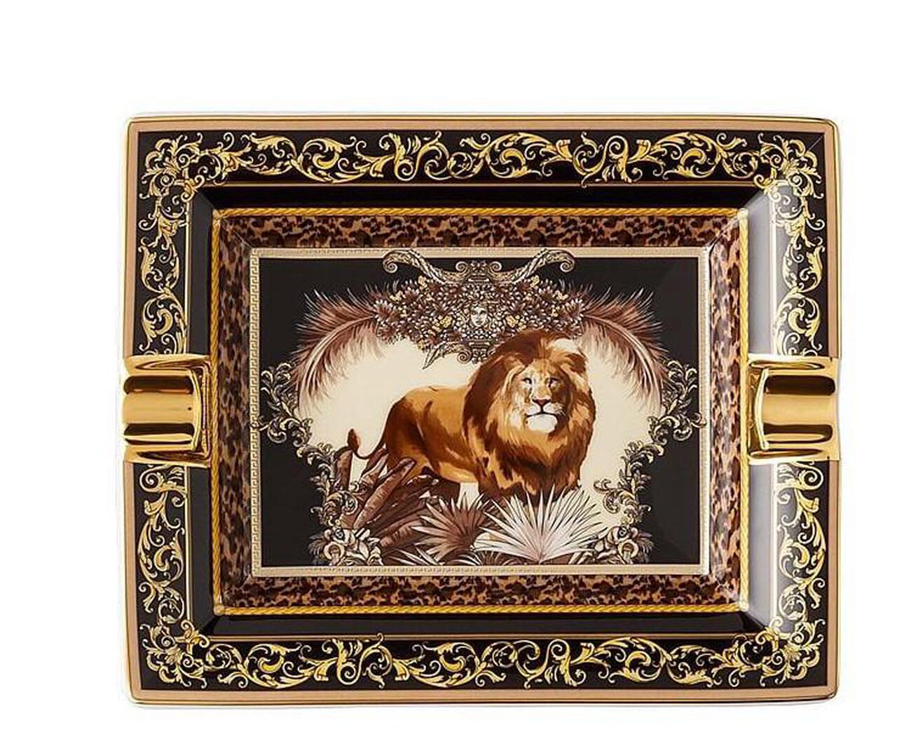 versace le regne animal ashtray rectangular small black