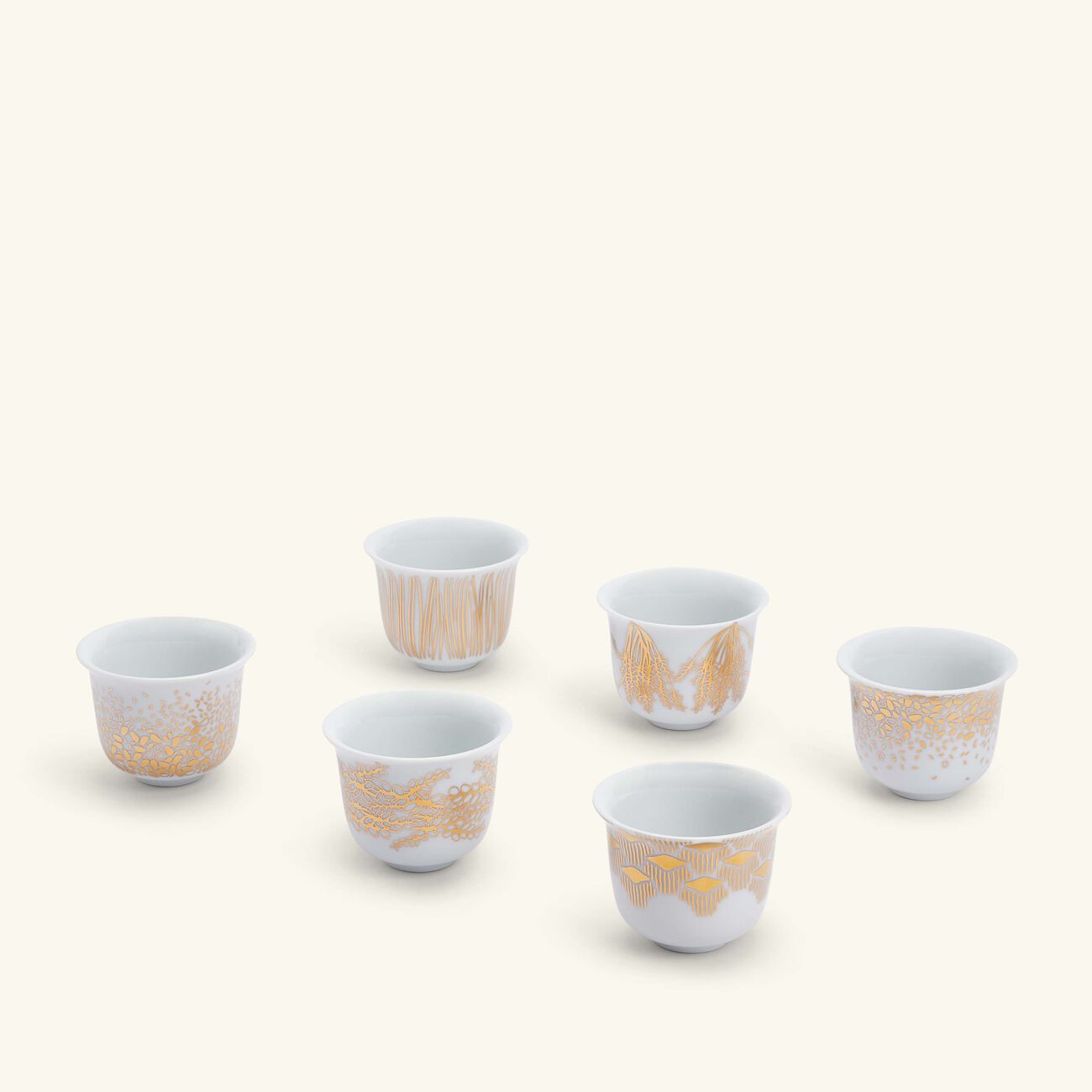 silsal tamrah by razan alazzouni coffee cup gold set of 6