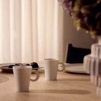 bernardaud ecume coffee cup   saucer white set of 2