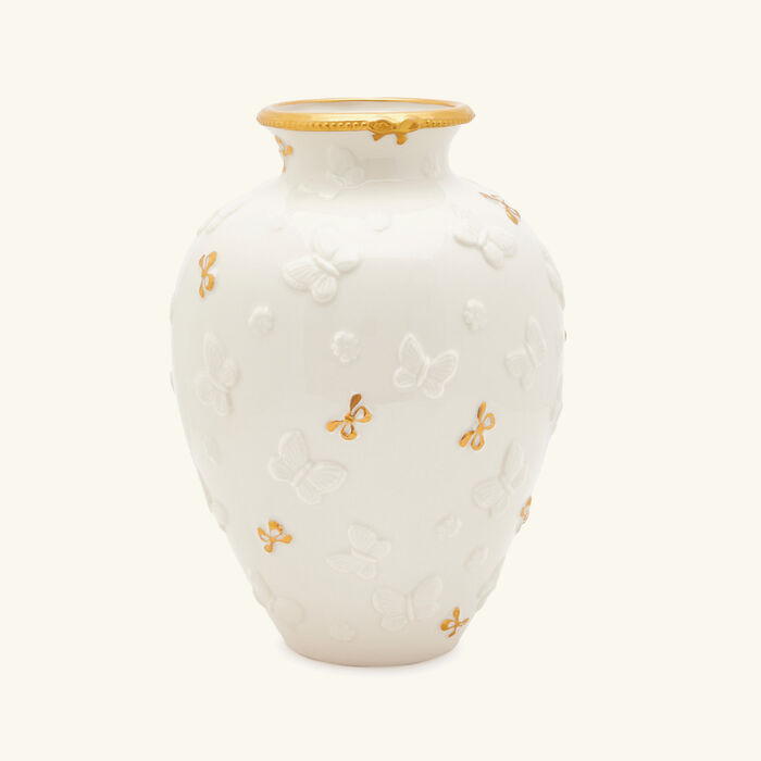 villari butterfly vase small white