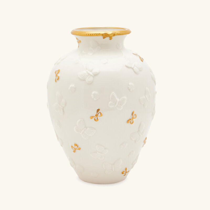 villari butterfly vase small white
