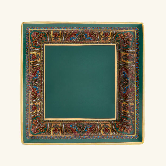 etro cachemire trinket tray square small green