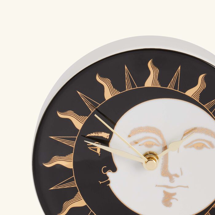 fornasetti giorno e notte desk clock black