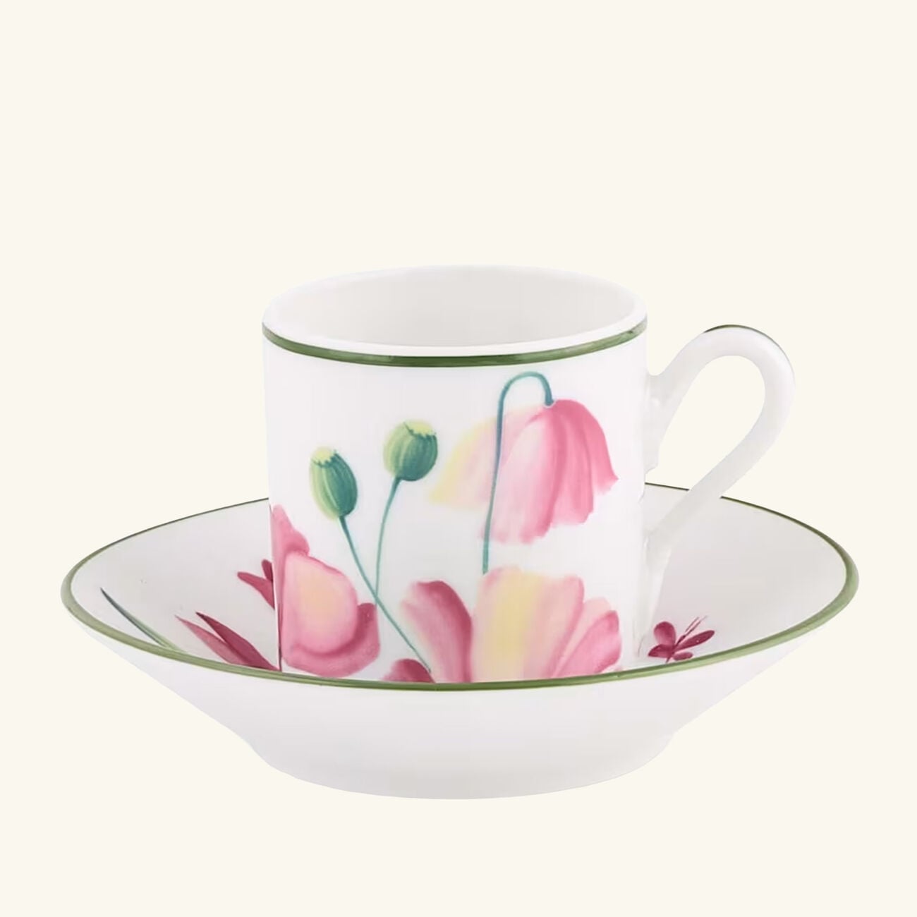 ginori 1744 florenza malva impero coffee cup pink set of 2