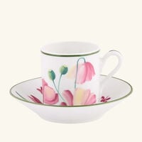 ginori 1744 florenza malva impero coffee cup pink set of 2