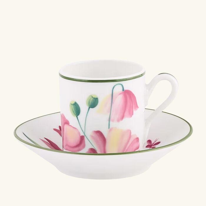 ginori 1744 florenza malva impero coffee cup pink set of 2