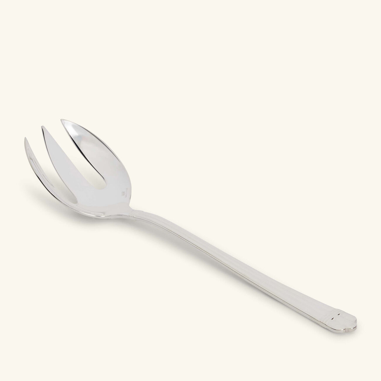 christofle aria salad serving fork silver plated