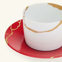 برناردو kintsugi rouge teacups and saucers   set of 2