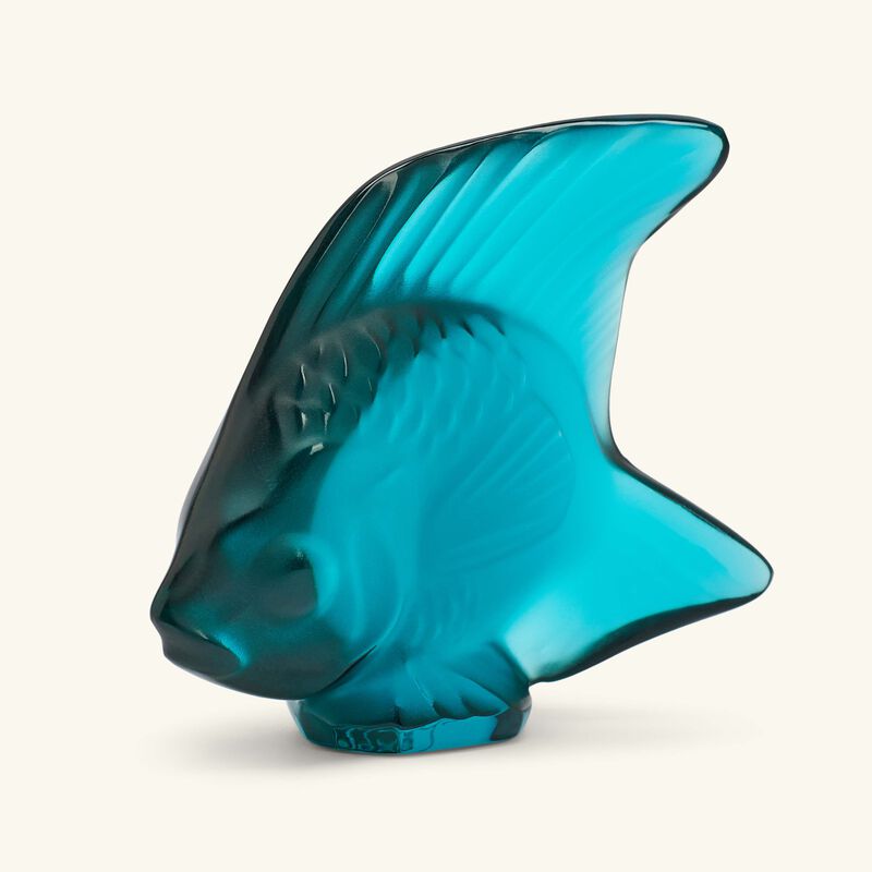 Fish Figurine Small Green lalique fish figurine small green
