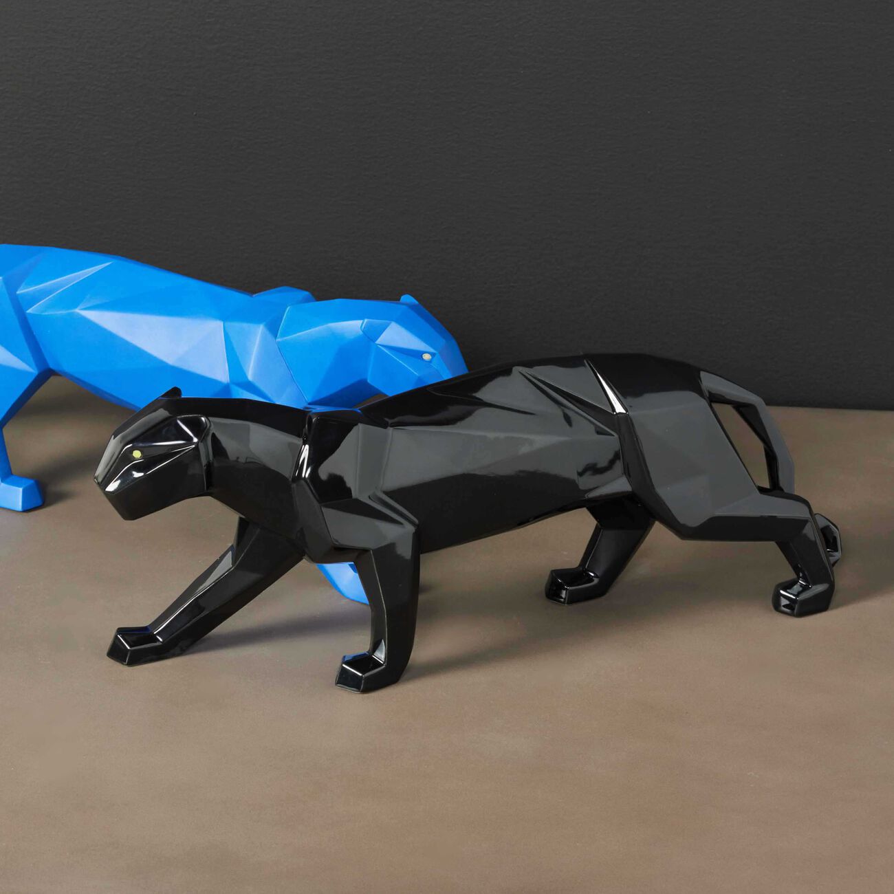 lladro panther sculpture large black