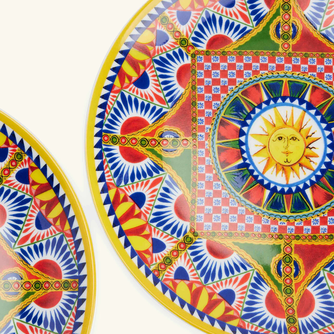 dolce gabbana casa carretto dinner plate round 26cm set of 2