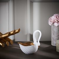 l objet swan centerpiece small white