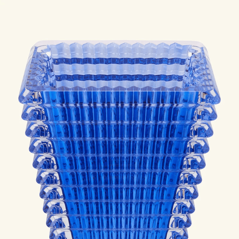 Eye Vase Rectangular Small Blue baccarat eye vase rectangular small blue