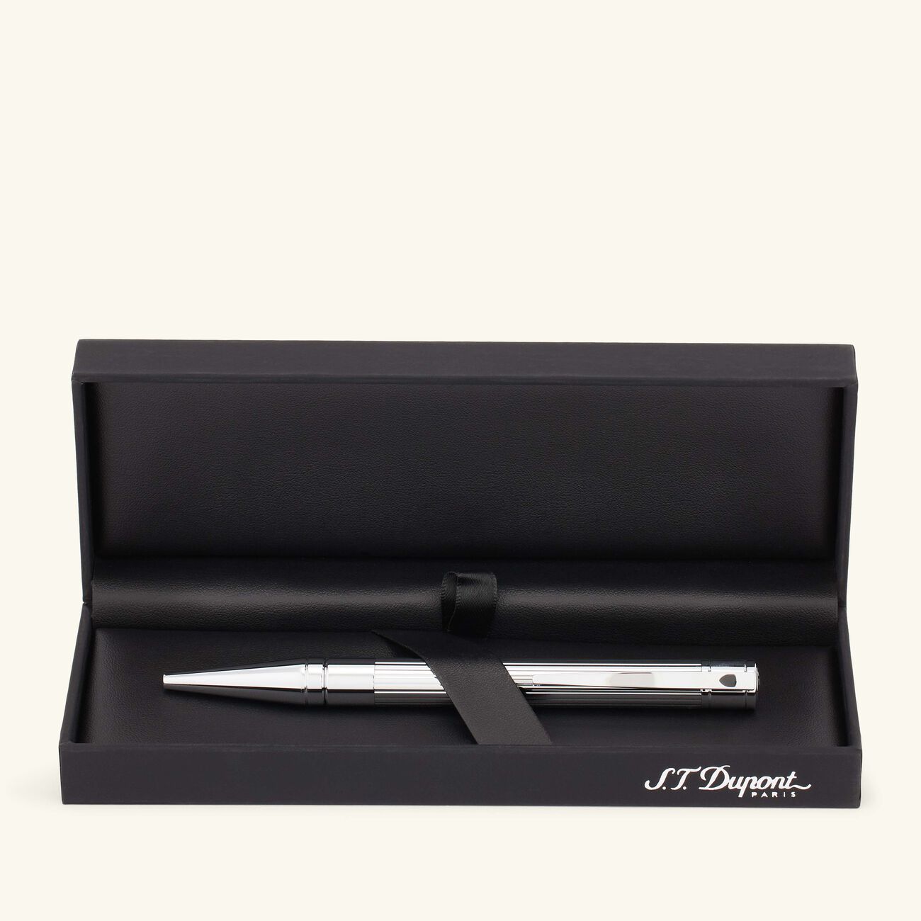 اس تي دوبون قلم حبر جاف  بولبوينت  دي إنيشال باللون الفضي