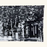fornasetti giardino settecentesco tray rectangular small grey