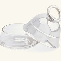 christofle vertigo butter dish silver plated 8cm