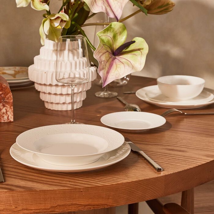 bernardaud ecume soup plate round white 22cm