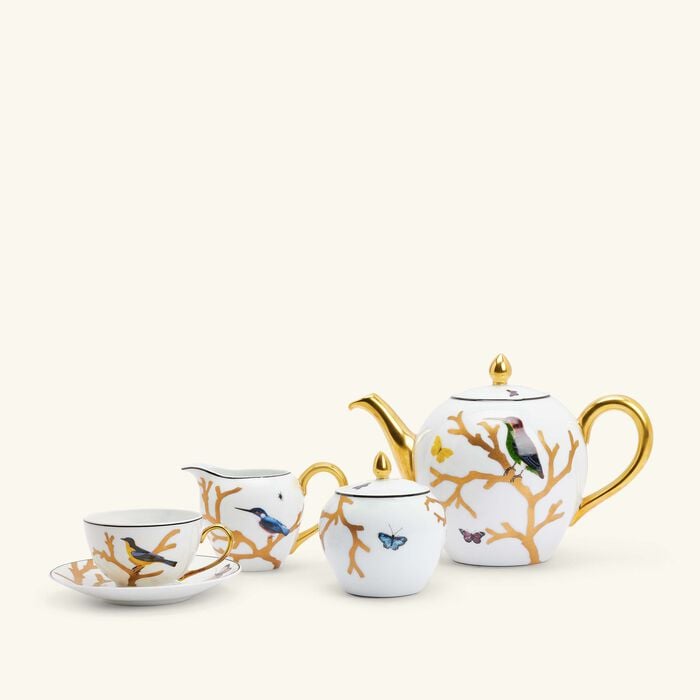 برناردو طقم الشاي أو زوازو باللون الذهبي