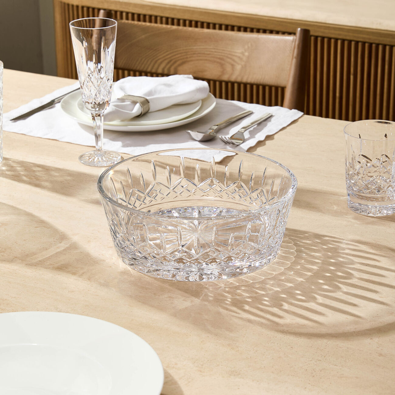 waterford lismore serving bowl clear 25cm