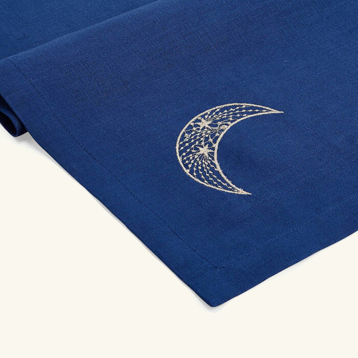 catherine denoual crescent napkin blue set of 6
