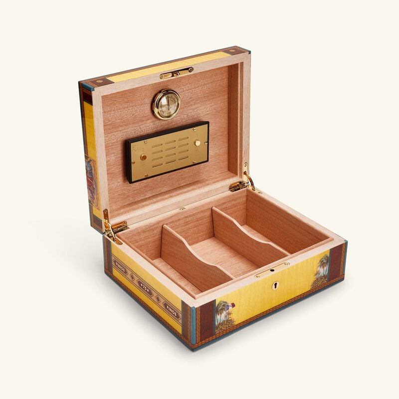 elie bleu flora de alba cigar humidor yellow