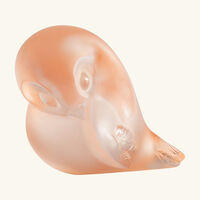 Piou Tail Down Sculpture Small Pink lalique piou tail down sculpture small pink