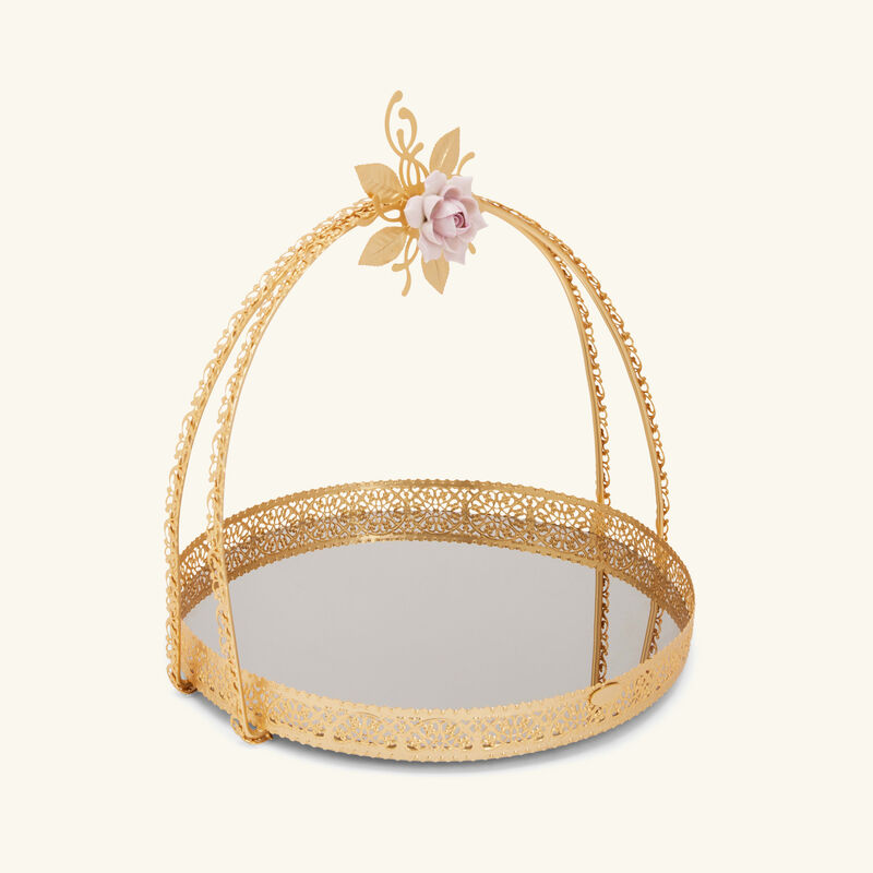 villari extravaganza serving basket gold