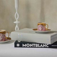 Pink Coin Coffee Cup & Saucer Pink versace pink coin coffee cup saucer pink