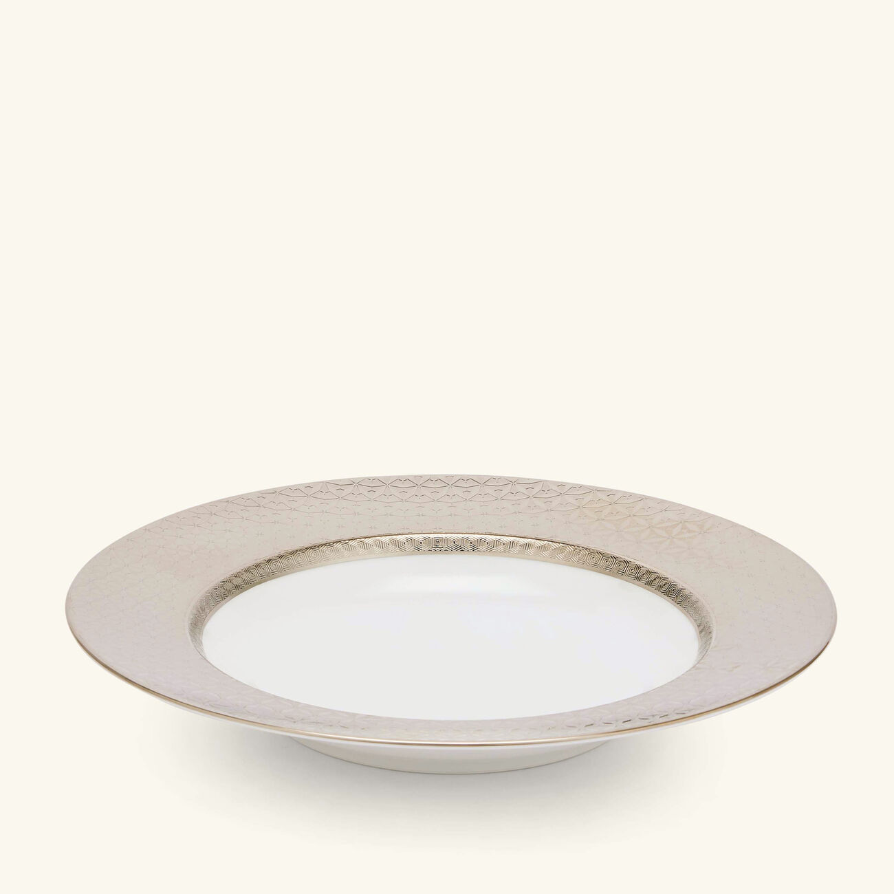 bernardaud divine soup plate round silver 22cm