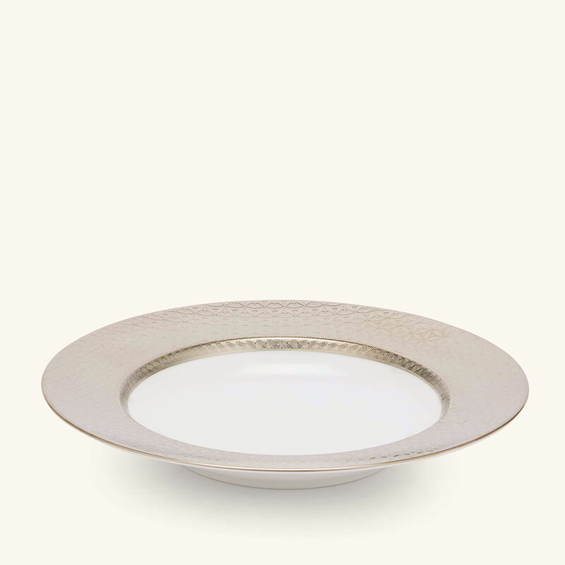 bernardaud divine soup plate round silver 22cm