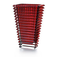baccarat red clear eye vase set