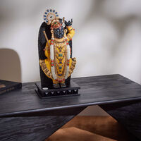 lladro lord shrinathji sculpture medium black limited edition