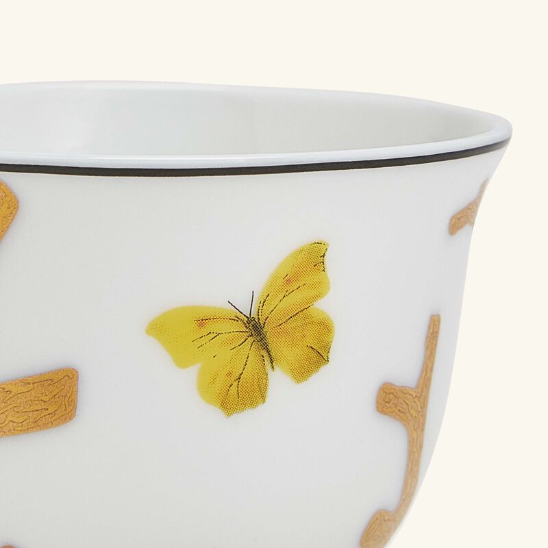 Aux Oiseaux Coffee Cup Gold bernardaud aux oiseaux coffee cup gold