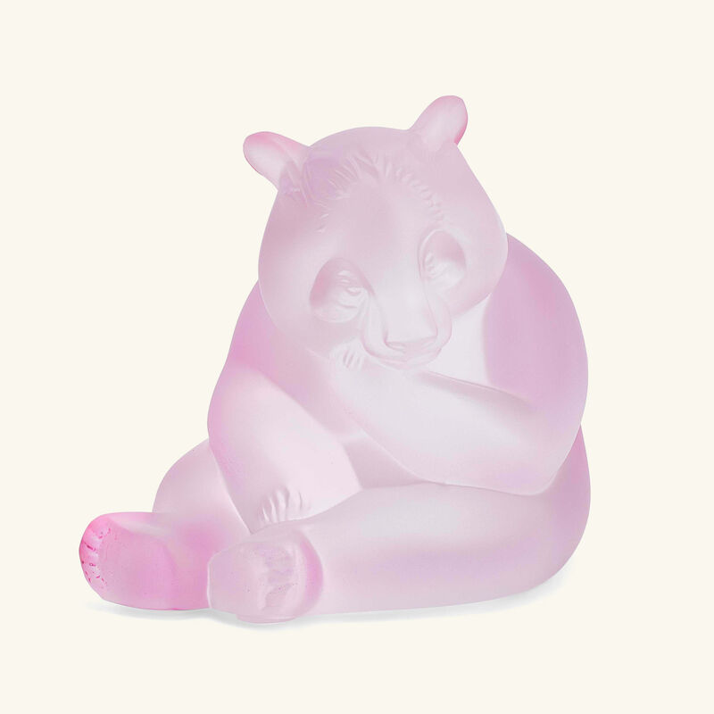 لاليك منحوتة الباندا صغيرة وردية