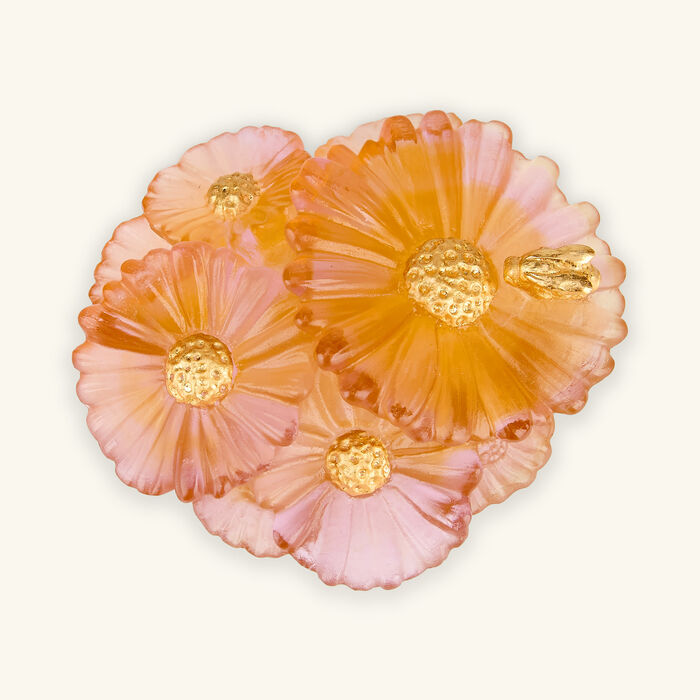Or d’Abeille Flower Figurine Orange daum or d abeille flower figurine orange