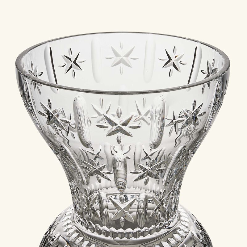 ماريو تشيوني مزهرية كاترينا ذات التصميم المتوسع تدريجيًا كبيرة زرقاء