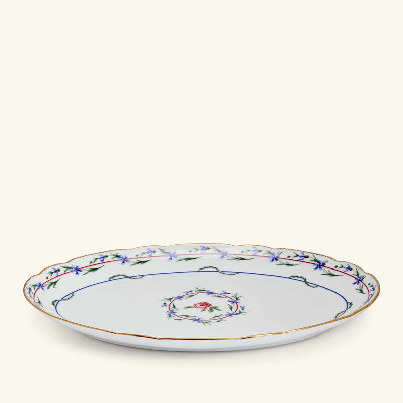 bernardaud le gobelet du roy serving platter oval white 38cm