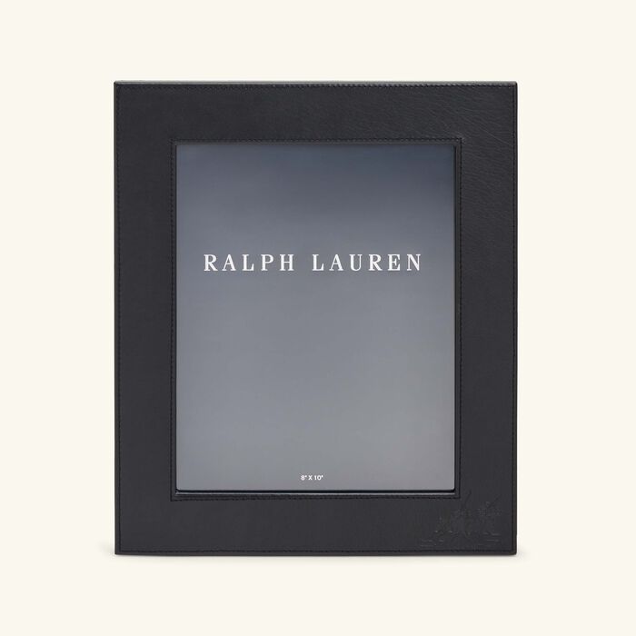 ralph lauren home penthouse garrett leather frame black 20x25 cm