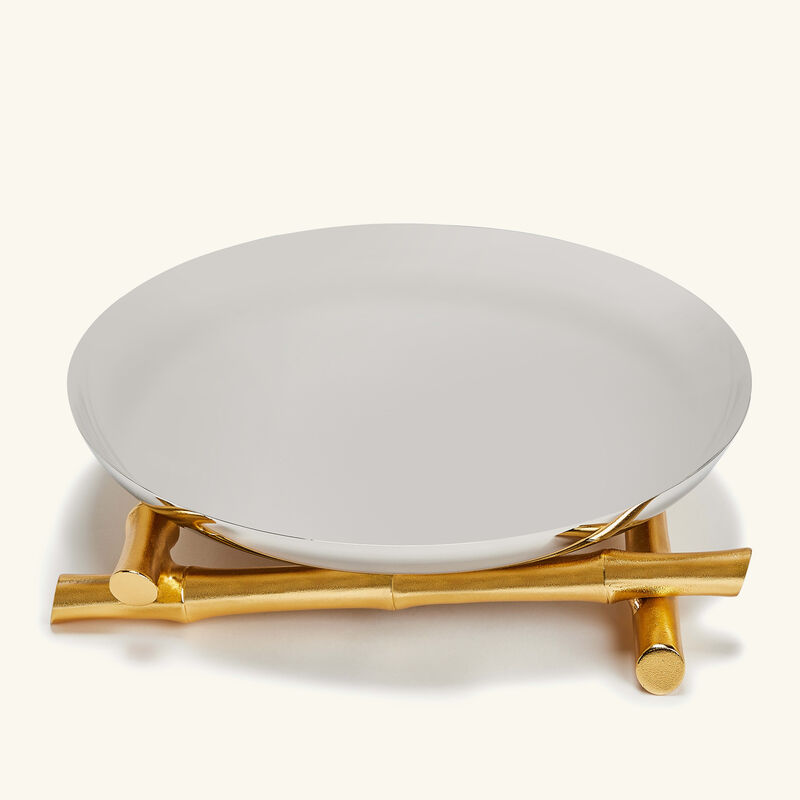 Bamboo Serving Platter Oval Stainless Steel l objet bamboo serving platter oval stainless steel