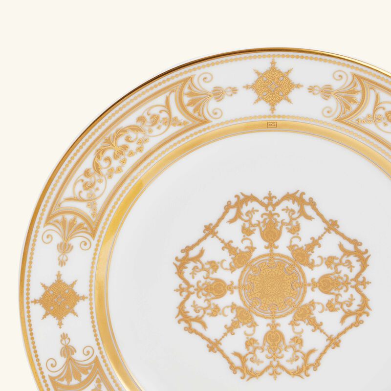 bernardaud aux rois bread   butter plate round gold 16cm